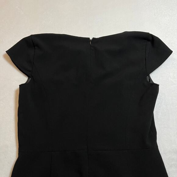 Calvin Klein Cowl Neck Sheath Dress Size 10 Cap Sleeve Knee Length Career - Picture 5 of 11